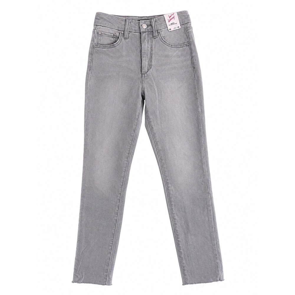 NWT Joe's Jeans Hi Honey Curvy Skinny Crop Jeans 24 Gray Frayed Hem MSRP $188